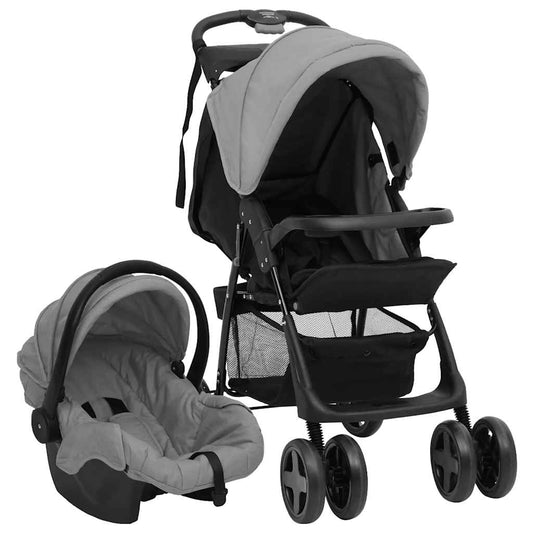 Barnvagn Malvina + babyskydd ljusgrå